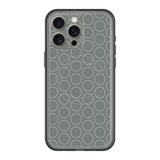 スリムプロテクションプレミアムケース with MagSafe［ Dot Circle - Gray ］