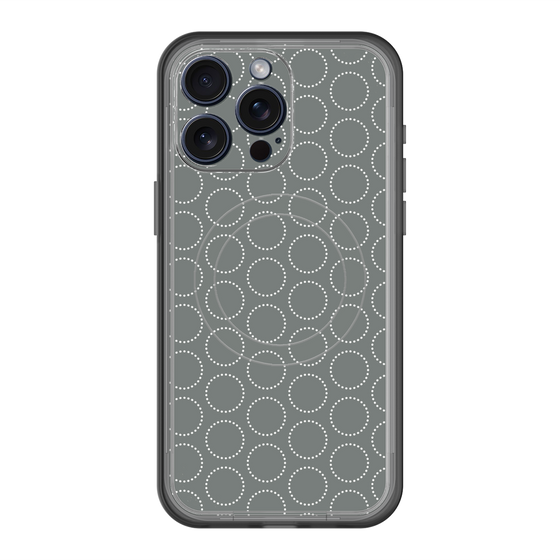 スリムプロテクションプレミアムケース with MagSafe［ Dot Circle - Gray ］