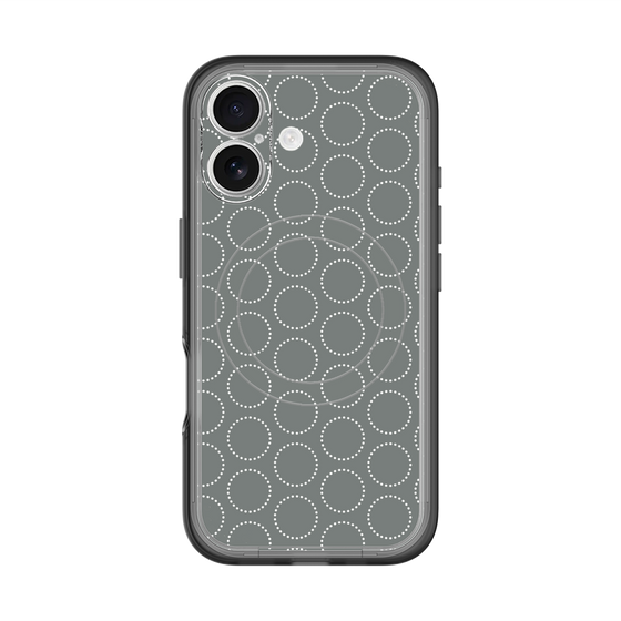 スリムプロテクションプレミアムケース with MagSafe［ Dot Circle - Gray ］