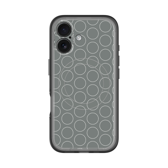 スリムプロテクションプレミアムケース with MagSafe［ Dot Circle - Gray ］