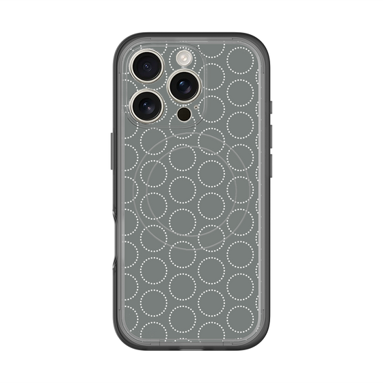 スリムプロテクションプレミアムケース with MagSafe［ Dot Circle - Gray ］