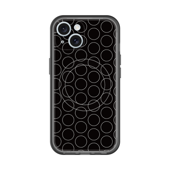 スリムプロテクションプレミアムケース with MagSafe［ Dot Circle - Black ］