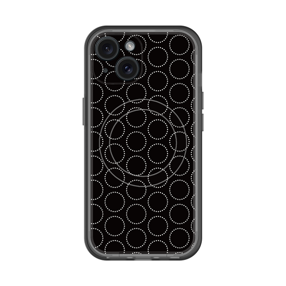 スリムプロテクションプレミアムケース with MagSafe［ Dot Circle - Black ］