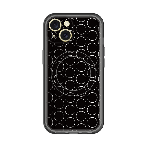 スリムプロテクションプレミアムケース with MagSafe［ Dot Circle - Black ］