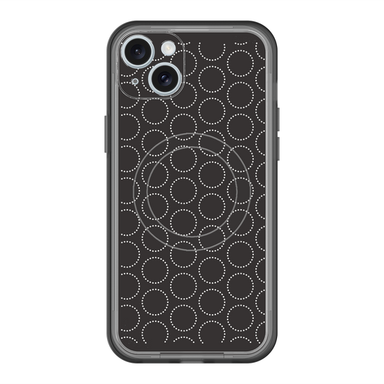 スリムプロテクションプレミアムケース with MagSafe［ Dot Circle - Black ］