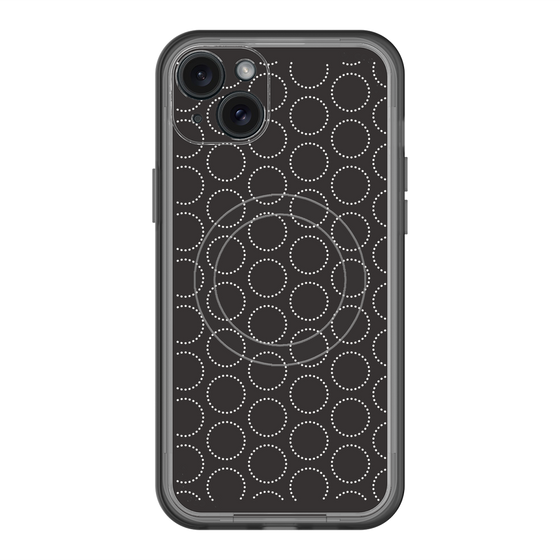 スリムプロテクションプレミアムケース with MagSafe［ Dot Circle - Black ］