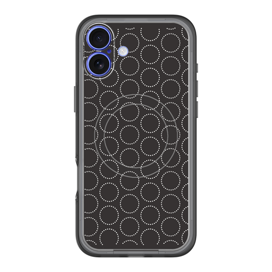 スリムプロテクションプレミアムケース with MagSafe［ Dot Circle - Black ］