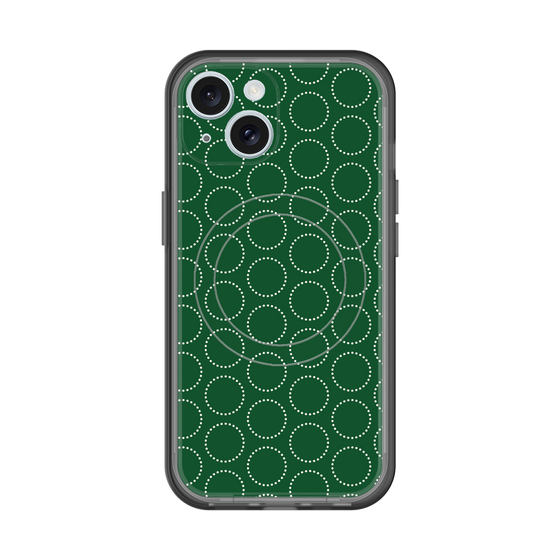 スリムプロテクションプレミアムケース with MagSafe［ Dot Circle - Green ］