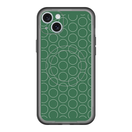 スリムプロテクションプレミアムケース with MagSafe［ Dot Circle - Green ］