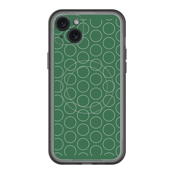 スリムプロテクションプレミアムケース with MagSafe［ Dot Circle - Green ］
