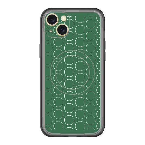 スリムプロテクションプレミアムケース with MagSafe［ Dot Circle - Green ］