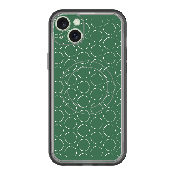 スリムプロテクションプレミアムケース with MagSafe［ Dot Circle - Green ］