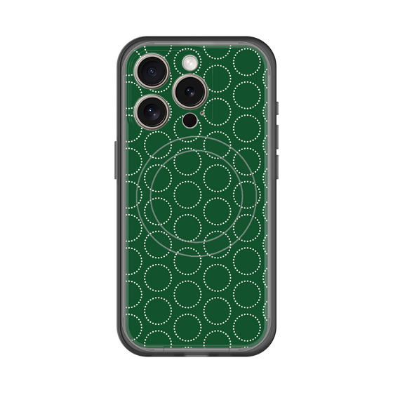 スリムプロテクションプレミアムケース with MagSafe［ Dot Circle - Green ］