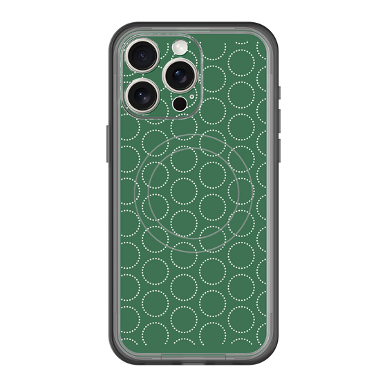 スリムプロテクションプレミアムケース with MagSafe［ Dot Circle - Green ］