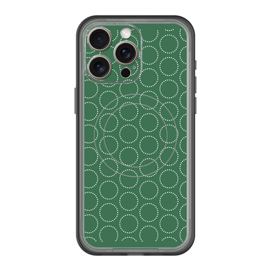 スリムプロテクションプレミアムケース with MagSafe［ Dot Circle - Green ］