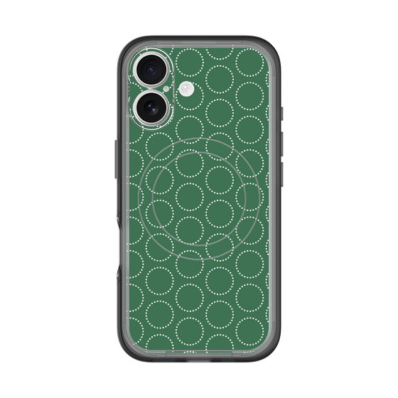 スリムプロテクションプレミアムケース with MagSafe［ Dot Circle - Green ］
