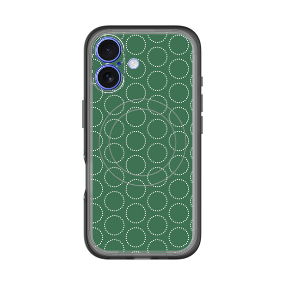 スリムプロテクションプレミアムケース with MagSafe［ Dot Circle - Green ］