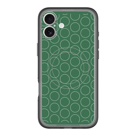 スリムプロテクションプレミアムケース with MagSafe［ Dot Circle - Green ］