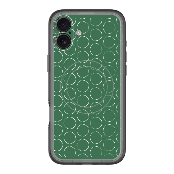 スリムプロテクションプレミアムケース with MagSafe［ Dot Circle - Green ］