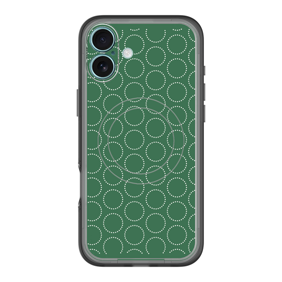 スリムプロテクションプレミアムケース with MagSafe［ Dot Circle - Green ］