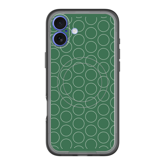 スリムプロテクションプレミアムケース with MagSafe［ Dot Circle - Green ］