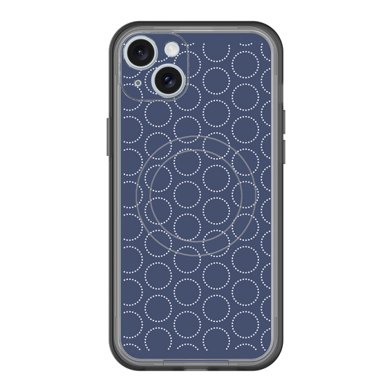 スリムプロテクションプレミアムケース with MagSafe［ Dot Circle - Navy ］