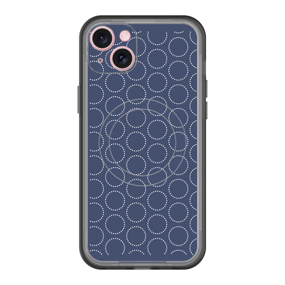 スリムプロテクションプレミアムケース with MagSafe［ Dot Circle - Navy ］