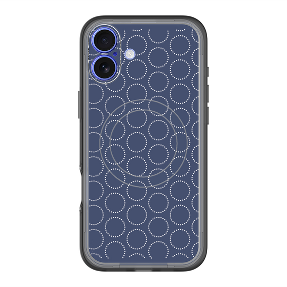 スリムプロテクションプレミアムケース with MagSafe［ Dot Circle - Navy ］