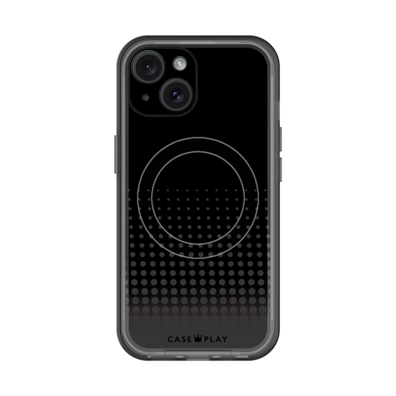 スリムプロテクションプレミアムケース with MagSafe［ Dot Gradation - Black ］