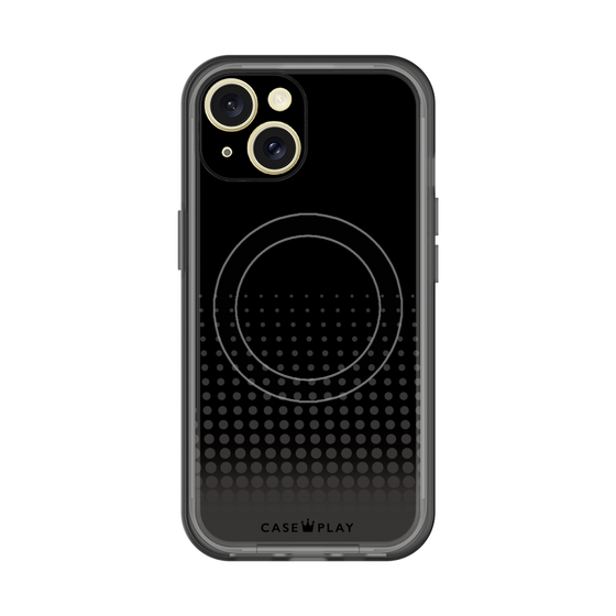 スリムプロテクションプレミアムケース with MagSafe［ Dot Gradation - Black ］