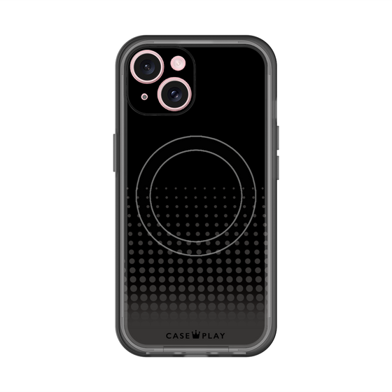 スリムプロテクションプレミアムケース with MagSafe［ Dot Gradation - Black ］