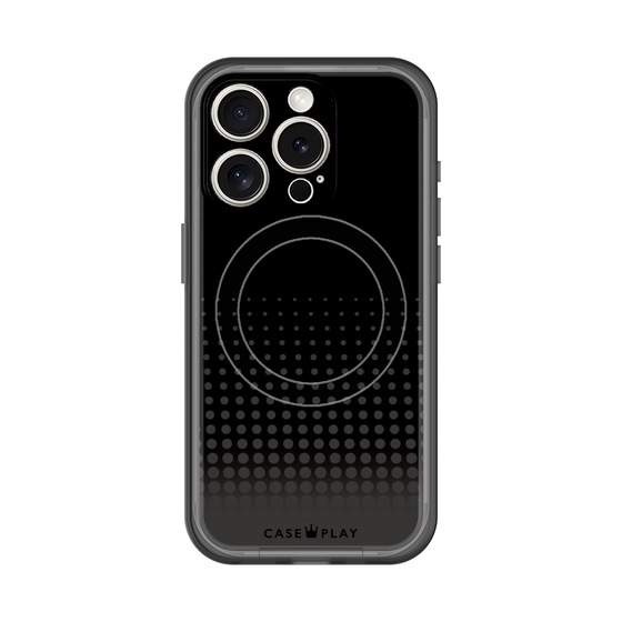 スリムプロテクションプレミアムケース with MagSafe［ Dot Gradation - Black ］