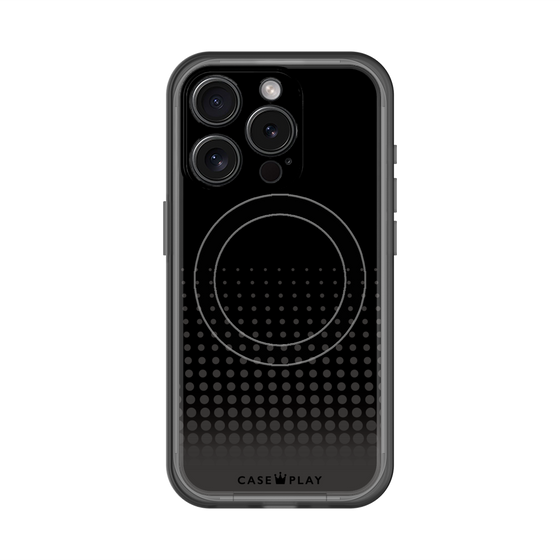 スリムプロテクションプレミアムケース with MagSafe［ Dot Gradation - Black ］