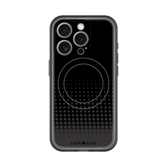 スリムプロテクションプレミアムケース with MagSafe［ Dot Gradation - Black ］