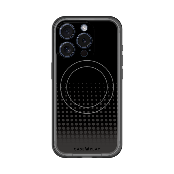スリムプロテクションプレミアムケース with MagSafe［ Dot Gradation - Black ］