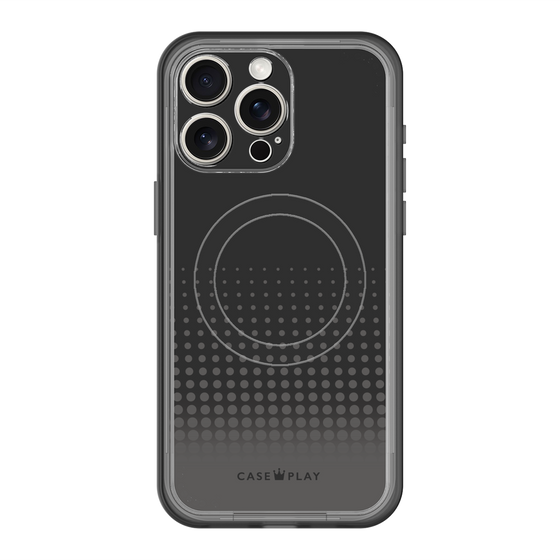 スリムプロテクションプレミアムケース with MagSafe［ Dot Gradation - Black ］