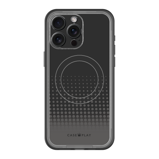スリムプロテクションプレミアムケース with MagSafe［ Dot Gradation - Black ］