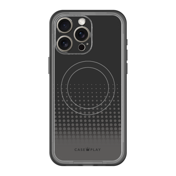 スリムプロテクションプレミアムケース with MagSafe［ Dot Gradation - Black ］
