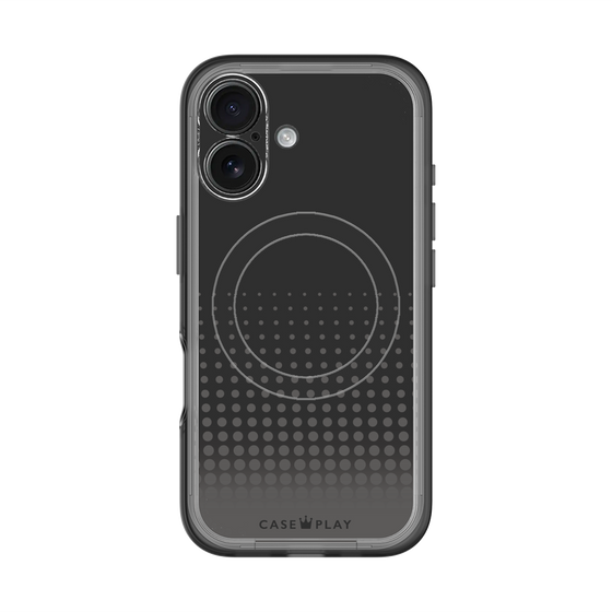 スリムプロテクションプレミアムケース with MagSafe［ Dot Gradation - Black ］