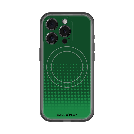 スリムプロテクションプレミアムケース with MagSafe［ Dot Gradation - Green ］