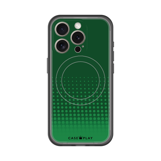 スリムプロテクションプレミアムケース with MagSafe［ Dot Gradation - Green ］