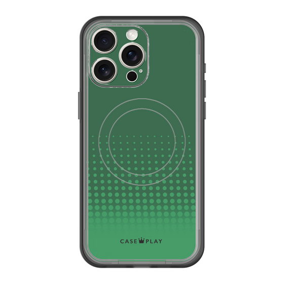 スリムプロテクションプレミアムケース with MagSafe［ Dot Gradation - Green ］