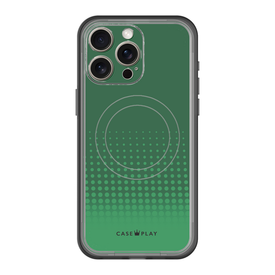 スリムプロテクションプレミアムケース with MagSafe［ Dot Gradation - Green ］