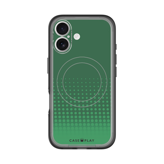 スリムプロテクションプレミアムケース with MagSafe［ Dot Gradation - Green ］