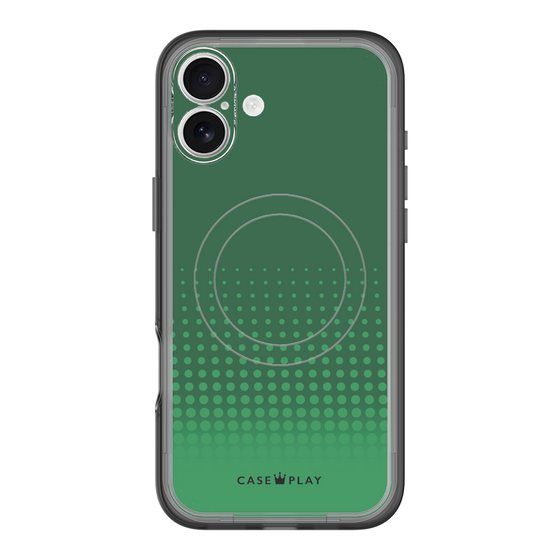 スリムプロテクションプレミアムケース with MagSafe［ Dot Gradation - Green ］