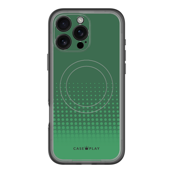 スリムプロテクションプレミアムケース with MagSafe［ Dot Gradation - Green ］