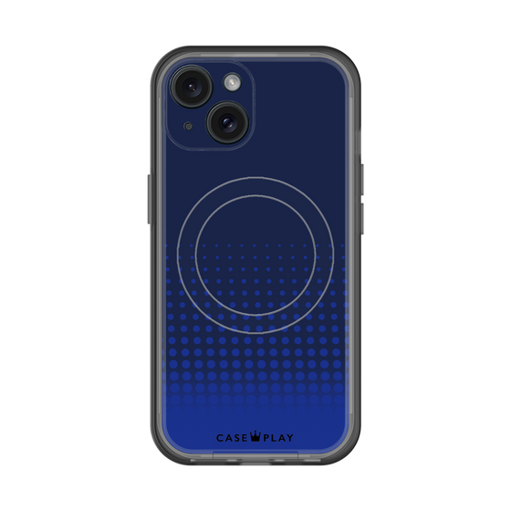 スリムプロテクションプレミアムケース with MagSafe［ Dot Gradation - Blue ］