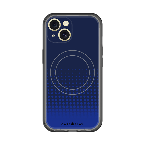 スリムプロテクションプレミアムケース with MagSafe［ Dot Gradation - Blue ］