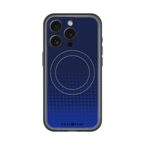 スリムプロテクションプレミアムケース with MagSafe［ Dot Gradation - Blue ］