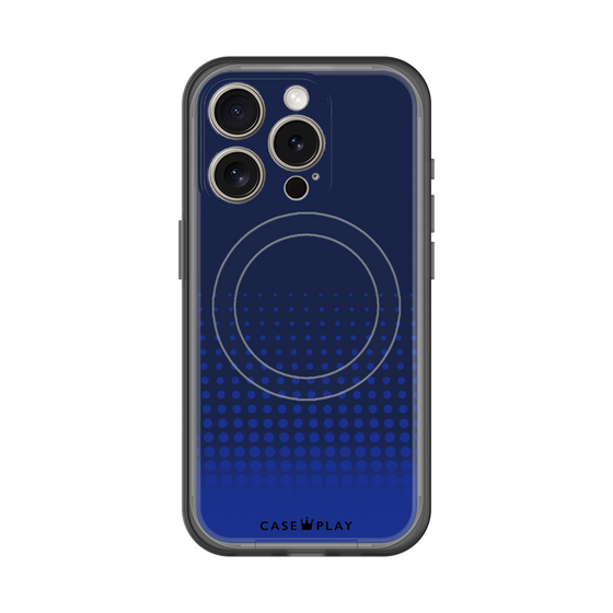 スリムプロテクションプレミアムケース with MagSafe［ Dot Gradation - Blue ］